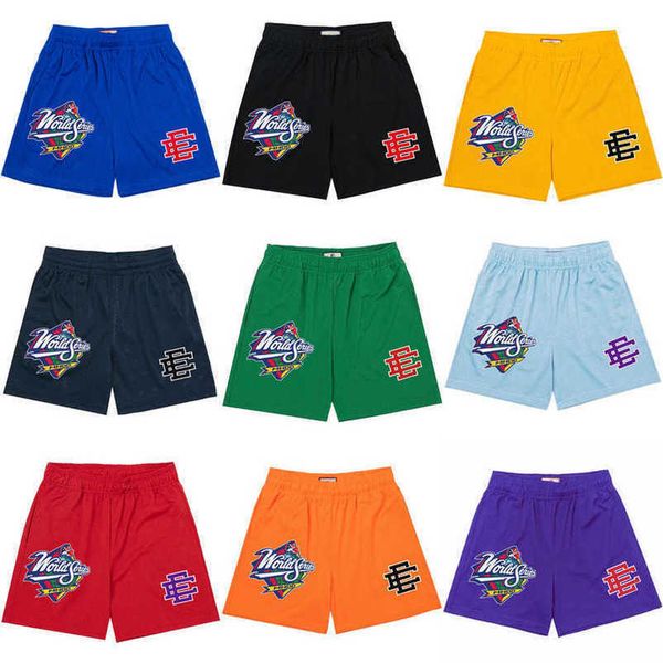 

fashion luxury men's ee shorts eric emanuel basic new york city skyline men women jog pants casual fitness muscle sports mesh pant beac, White;black