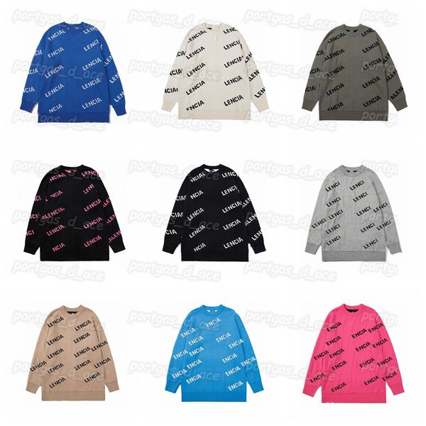 

paris women men sweaters vintage long sleeve knit jumpers autumn spring street style sweater