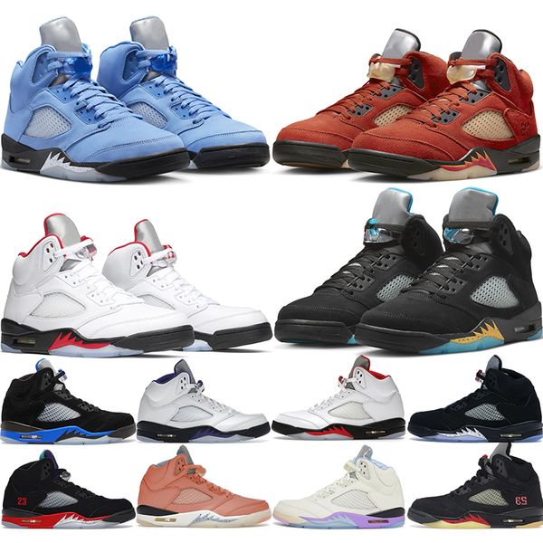 

basketball shoes 5s jumpman 5 unc mars for her dark concord racer blue alternate grape mens trainers sports sneakers size 40-47