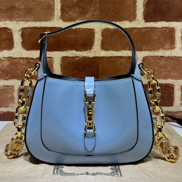 

7a quality chain handbag lady shoulder bag subaxillary bags crossbody purse cow genuine leather patent serpentine fashion jackie gold metal