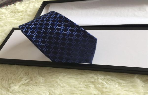 

men letter tie silk necktie black blue jacquard party wedding business woven neck ties fashion design with box1466165, Blue;purple
