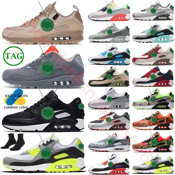 

men women cushion 90s running shoes eton mess triple black wolf grey sports shoe 90 winter premium royal bred og designer bred am total be t