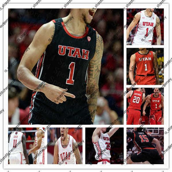 

college basketball wears custom 2021 college utah utes jersey basketball kyle kuzma timmy allen both gach rylan jones riley battin branden c, Black