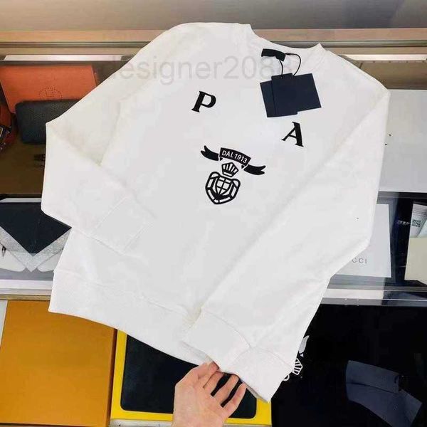 

men's hoodies & sweatshirts designer puls size mens sweater cotton sweatshirt pd hoodie classic print long sleeve tshirt men women pull, Black