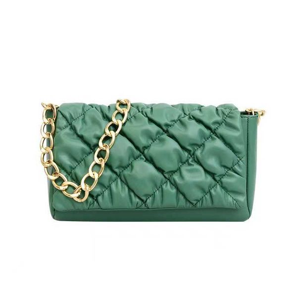 

2022 new arrival trendy fashion handbags golden chain pu leather shoulder bags for women luxury design