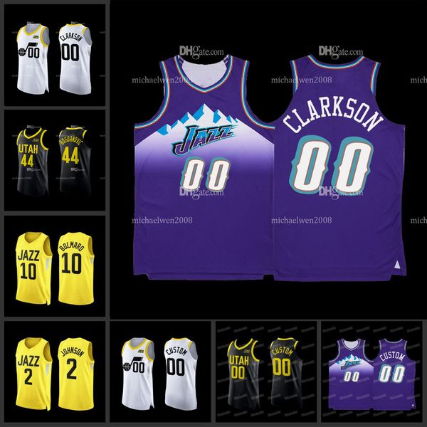 

custom utahs basketball jersey jazzs donovan 45 mitchell jazzs mike 10 conley 00 clarkson bojan 44 bogdanovic 22 patrick beverley malik beas, Black;red