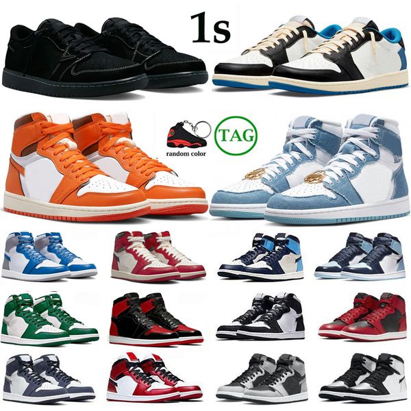 

1 retro low og travis scotts basketball shoes men women black phantom starfish 1s jumpman reverse mocha lost and found bred mens trainers
