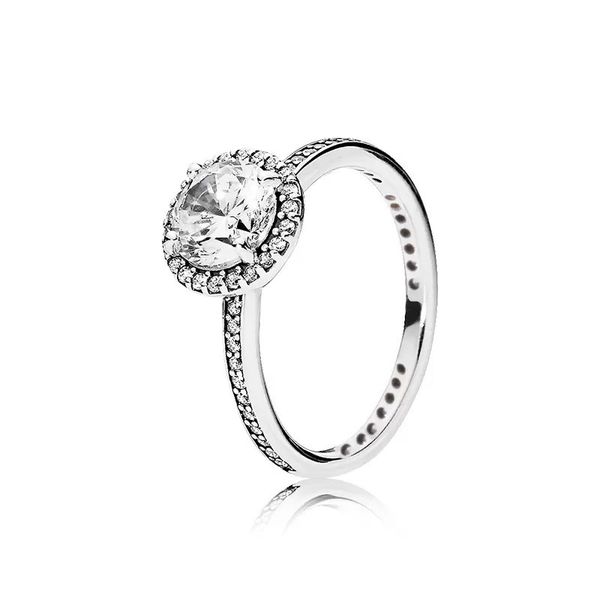 

real 925 sterling silver cz diamond designer ring with original box set fit pandora style wedding rings engagement jewelry for women girls