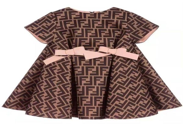 

designer girl dress brown baby girl fashion princess wed flower dresses 90160 cm toddler kid clothe sets 2022215f8374404, Red;yellow