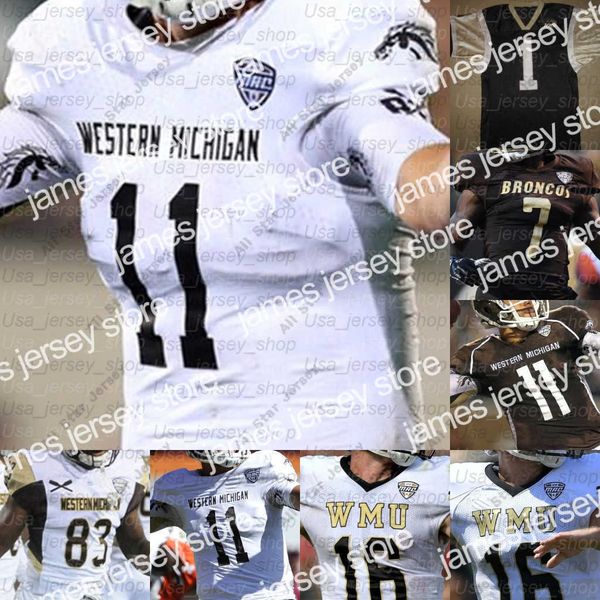 

american college football wear american college football wear custom western michigan wmu college football jerseys jon wassink levante bella, Black