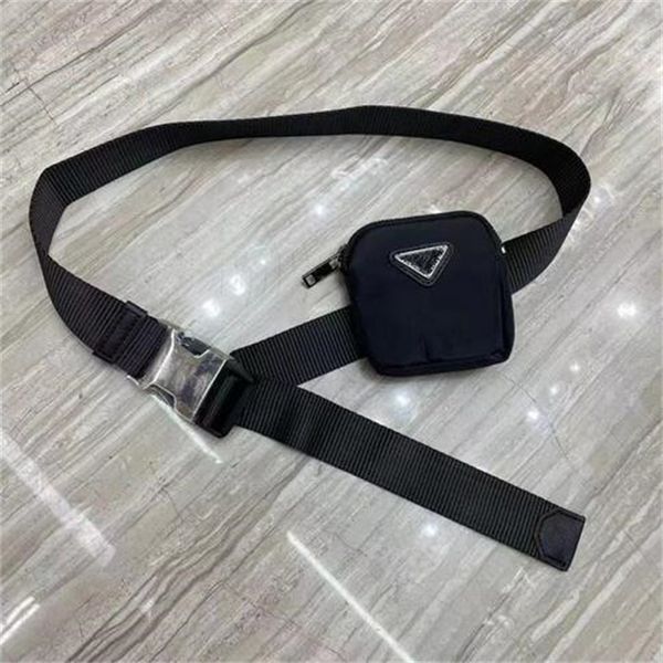 

belt waist bags for men women personalized credit card holder designer wallet black waterproof nylon material chest bag