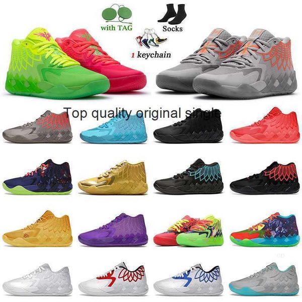 

basketball shoes designer sneakers trainer mens lamelo ball mb.01 not from here rock ridge red blast rick and morty 1of1 iridescent dreams