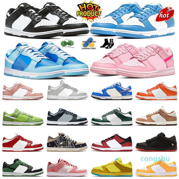 

boots casual shoes panda dunks casual shoes for men women triple pink argon jackie robinson unc grey fog rose whisper laser orange trainers, Black