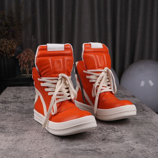 

causal rick men's shoes ro owens high leather inverted triangle y2k women's sneakers