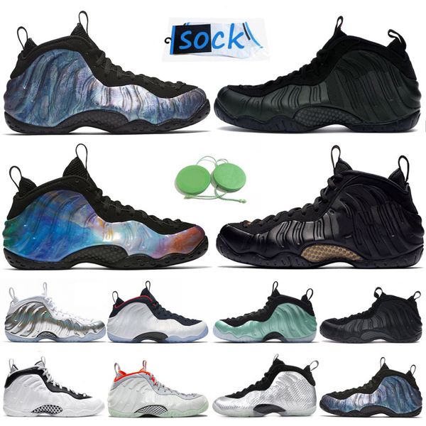 

foamposite one men basketball shoes penny hardaway anthracite abalone all star pure platinum paranorman island shattered backboard mens trai