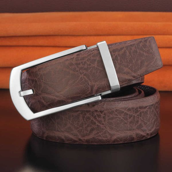 

s leisure pin buckle cowboy men's fashion leather belt black designer full grain waistband cintos masculinos 1216, Black;brown