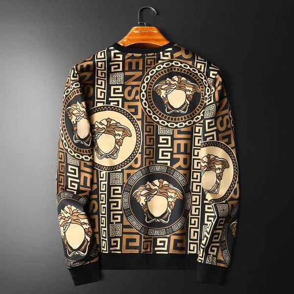 

autumn winter designer sweatshirt mens large size medusa pullover sweater womens round neck loose long sleeved sports top, Black