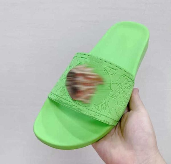 

luxury designer slide slippers summer sandals men beach indoor flat flip flops leather lady women fashion classic shoes ladies size 35-458tk, Black