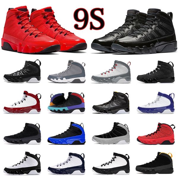 

2023 oots mens jumpman 9 9s basketball shoes cool grey chile red bred unc fire red blue yellow men women outdoor sport sneaker trainers, Black