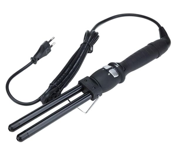 

professional hair curler electric curls conical curling iron double tube ceramic hair curly curling wand hair salon beach waves cu6625516