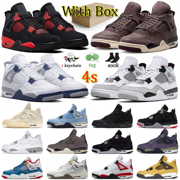 

scotts j4 basketball shoes jorden 4 midnight navy 4s retro pn dust travis men women off military black canvas jorda 4 violet ore white train, White;red