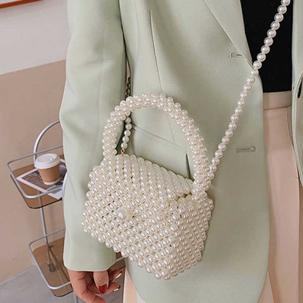 

pearl handbag 2022 new fashion niche design single shoulder messenger bag