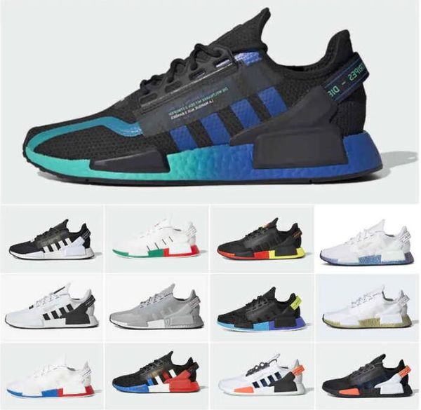 

designer casual shoes nmdr1 v2 mens running shoes r1 white speckled aqua tones georgetown city metallic core black munich green men women
