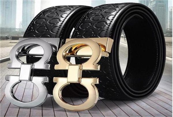 

2022 fashion leather belt luxury accessories smooth buckle men039s and women039s butt belt jeans designer 38cm4217745, Black;brown