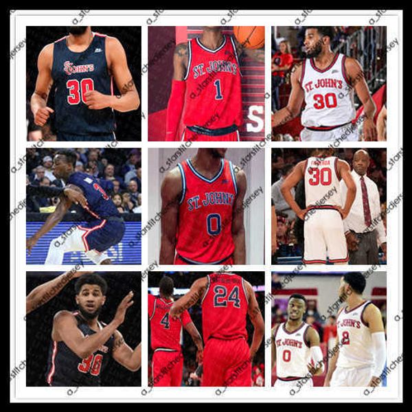 

college basketball wears ncaa 2021 st. john's red storm university jersey basketball chris mullin ron artest marcellus earlington lj fi, Black