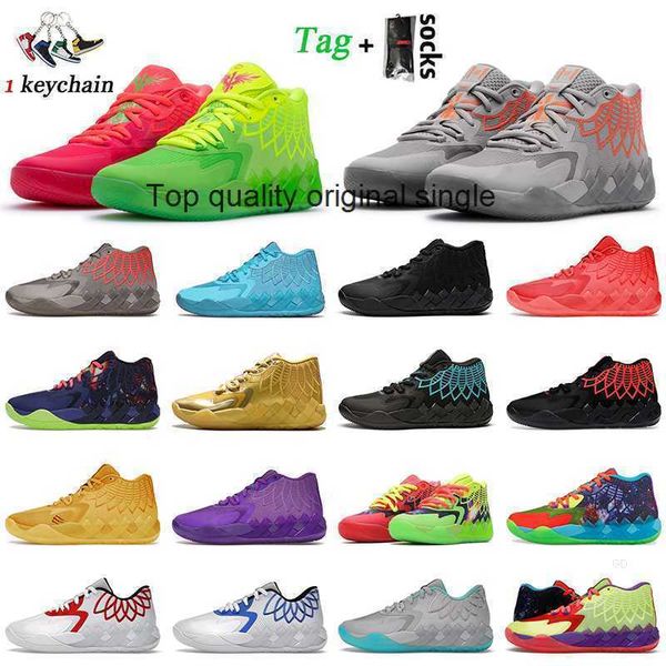 

lamelo ball rick and morty mens basketball shoes mb.01 2022 fashion not from here rock ridge red blast 1of1 designer sneakers galaxy i