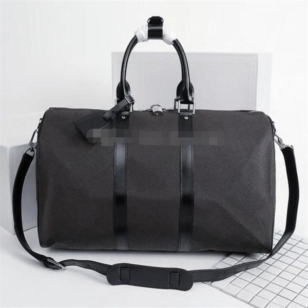

2022 new fashion men women travel bag duffle bag leather luggage handbags large capacity sport bag 50cm with lock with serial numb292y