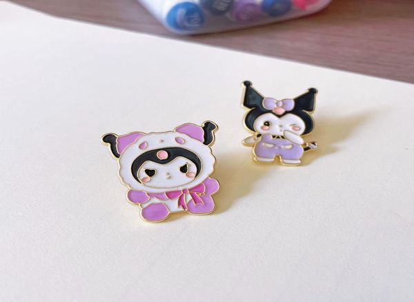 

kuromi cute anime movies games hard enamel pins collect metal cartoon brooch backpack hat bag collar lapel badges women fashion je7706740, Blue