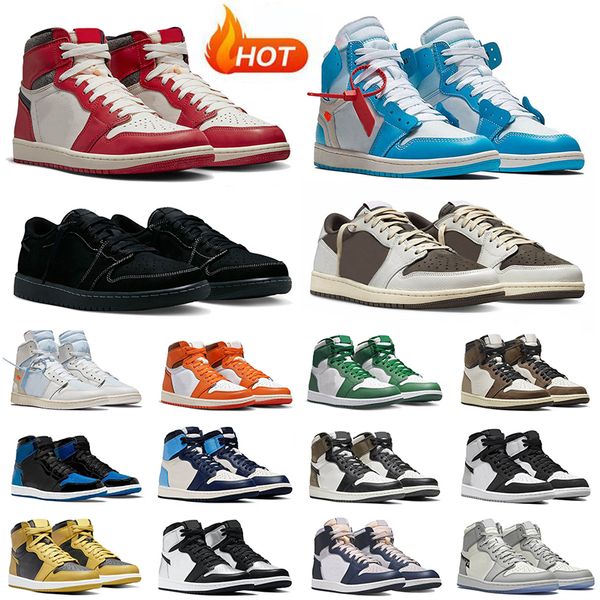 

2023 black phantom 1 1s basketball shoes jumpman sneakers lost found unc reverse mocha starfish ts obsidian grey fog georgetown trainers jor