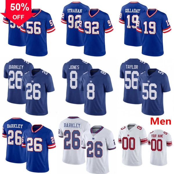 

5 kayvon thibodeaux men women youth new york''giants''jersey 26 saquon barkley 10 eli manning 8 daniel jones 19 kenny go, Black;red