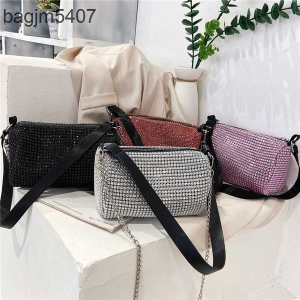 

2023 women's diamond bag 80% discount wholesale retail fashion and korean style shiny bucket bright s chain msenger portable shoulder