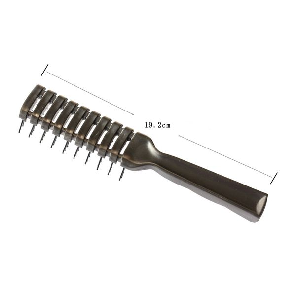 

pro hairdressing hair salon barber anti-static heat comb massage brush, Silver