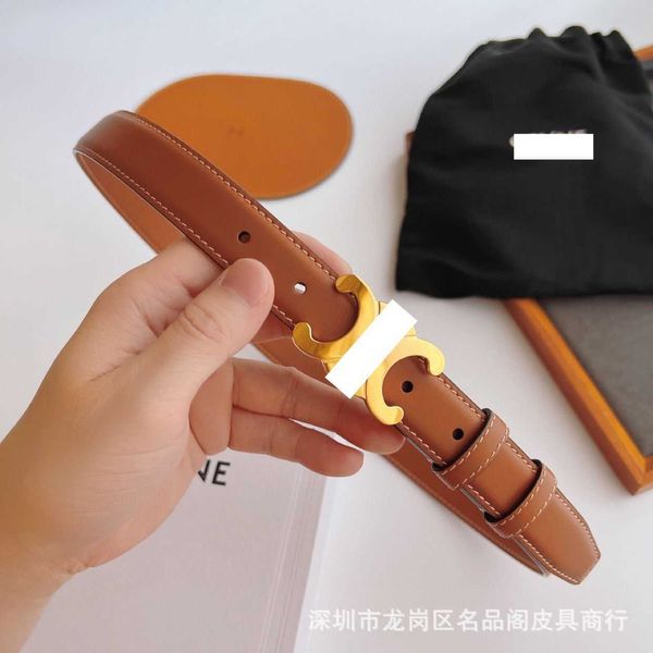 

belts adhesives new girls' thin narrow triumphal arch dress casual fashion women's cowhide belt, Black;brown