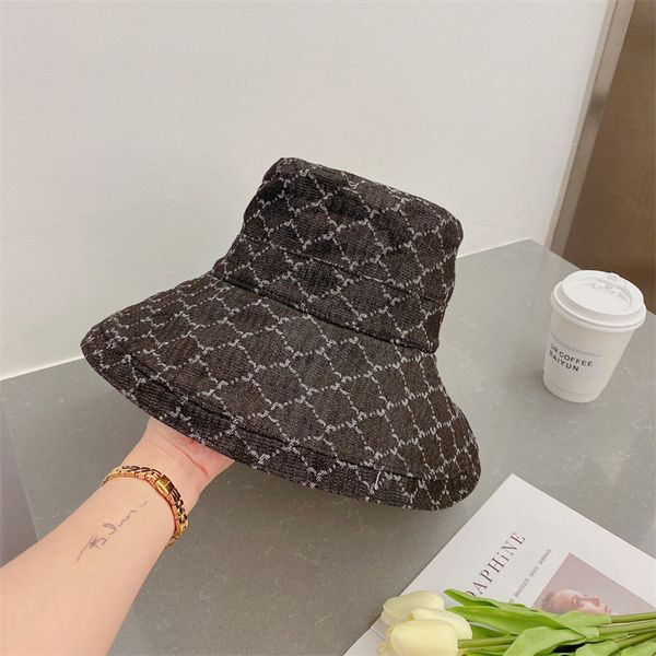 

Designer Classic Bucket Hat Fashion Cowboy Fisherman Hats For Women Outdoor Men Woman Large Size Sun Visor Luxury Baseball Cap, Black