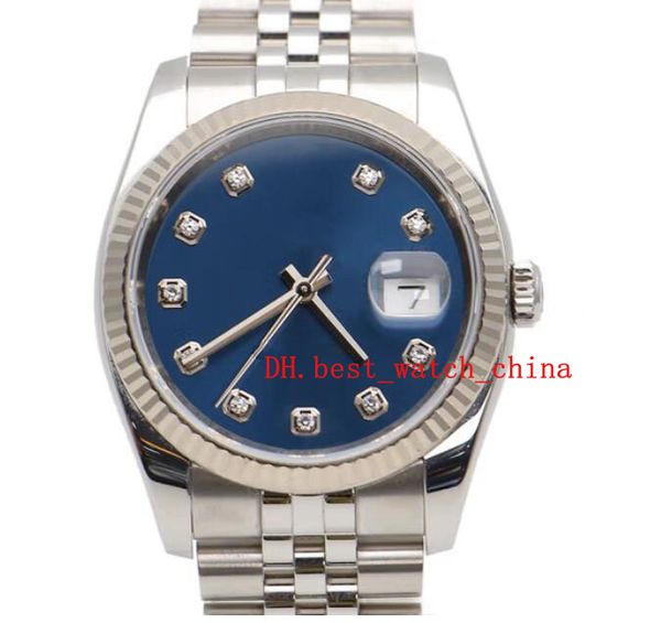 

watch asia 2813 sport 116234 watch 31mm 36mm blue dial diamond men's watche's mechanical clock sapphire date is just a christmas g, Slivery;brown