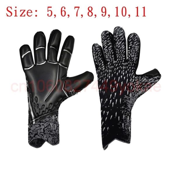 

4mm latex thickened soccer goalie professional football goalkeeper gloves kids children 2206164575968, Black