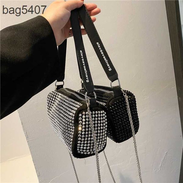 

design diamond bag 80% discount wholesale and retail net red black studded small for women summer new fashion msenger chain shoulder