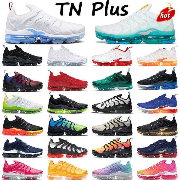 

kd tn plus running shoes cool grey men women white university blue triple red creamsicle rough green lemon lime be true sneakers, Black