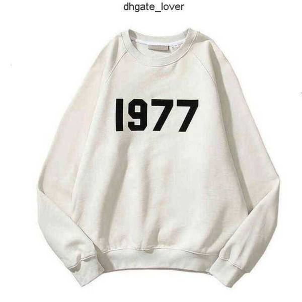 

high street couple men's hoodies sweatshirts designers hoodie essentials hooded for mens fog god of fear multi thread flocking 1977o5s6, Black