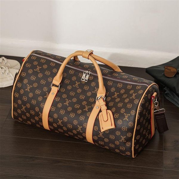 

2022 men duffle bags women travel bags hand luggage travele bag mens pu leather handbags large cross body handbag totes 55cm238n