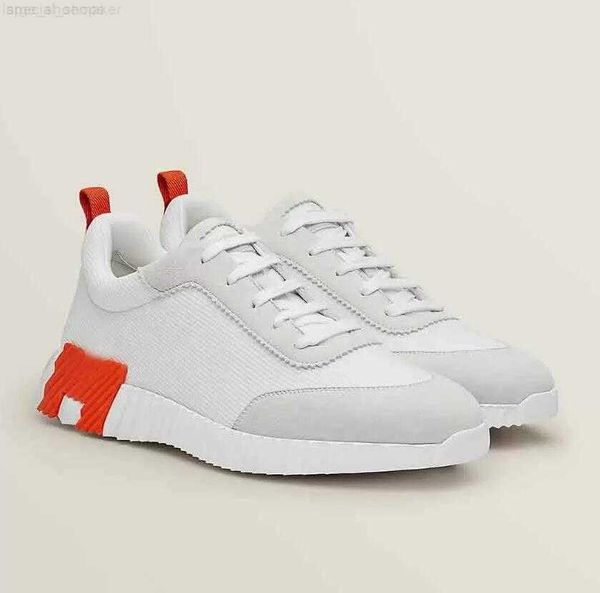 

fashion bouncing sneakers shoes for mens technical canvas suede goatskin sports light sole trainers italy brands men's casual walking s