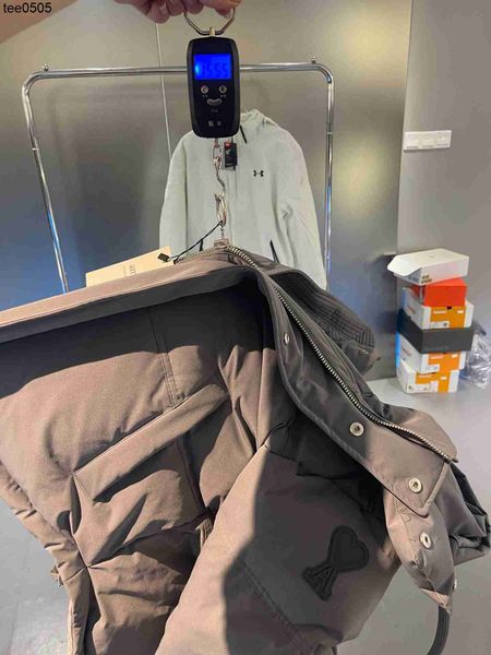 

designer version black amis armband capsule tricolor down jacket lovers loose bread jacket stand collar hood size