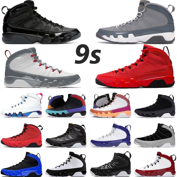 

jumpman 9s men basketball shoes mens sport sneakers chile red bred cool grey racer blue outdoor sneaker trainers size 40-47