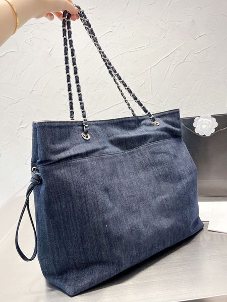 

denim fashion tote bag luxury designer bag women's shoulder bags chain handbag crossbody large capacity shopping wallet