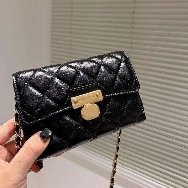 

cc bags luxury brand wallets womens lambskin classic mini flap wallet card holder purse with gold metal matelasse chain crossbody shoulder c, Red;black