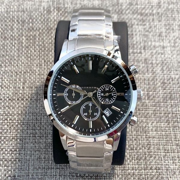 

2019 sell luxury watch new stainless steel classic mens business wristwatch men fashion ssport watch gift box 3266, Slivery;brown